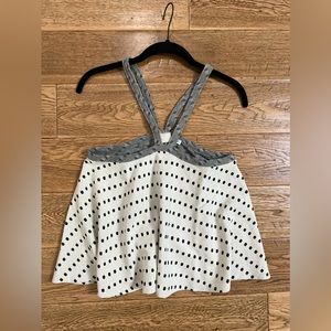 Anthropologie Postmark Jemma Polka Dot Jacquard V-Strap
Halter Top - Size S
